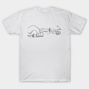 Tatooine line art T-Shirt